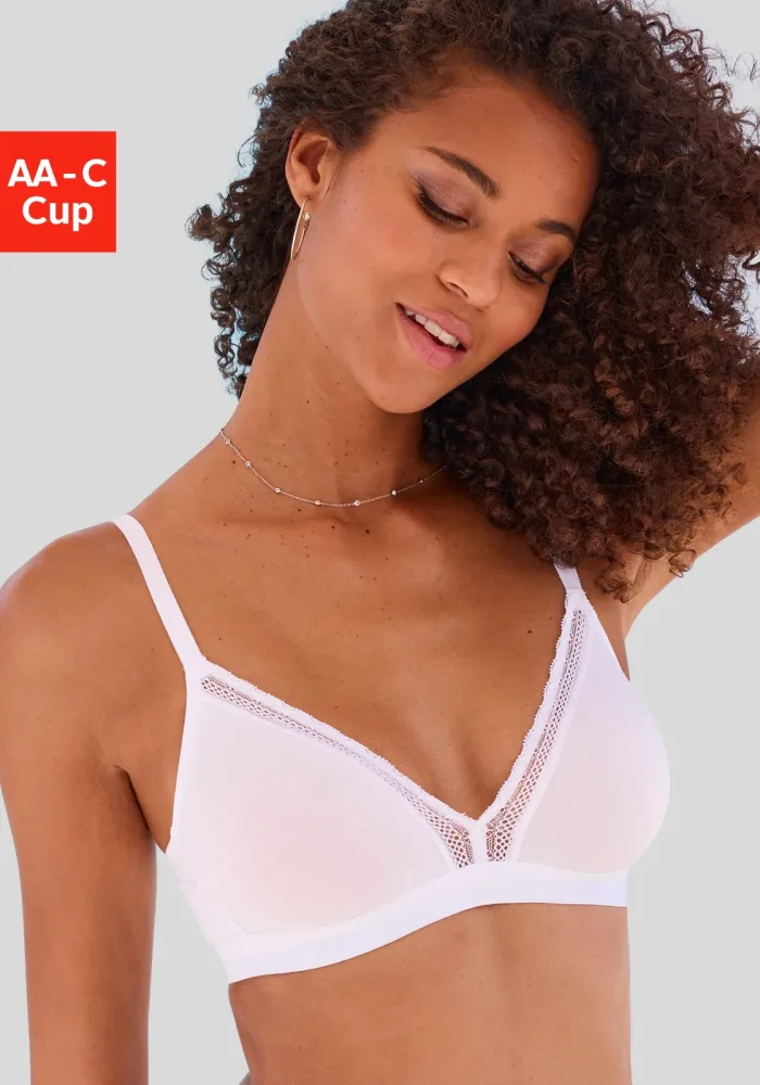 Vivance Bralette-BH ohne Bügel, aus weicher Baumwollqualität, bequemer BH