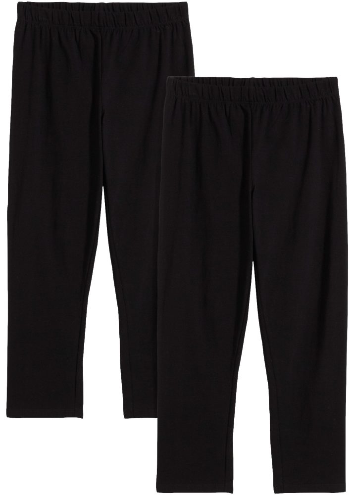 bonprix Caprileggings aus Baumwoll-Mix, Skinny Fit, Capri-Länge, im 2er-Pack
