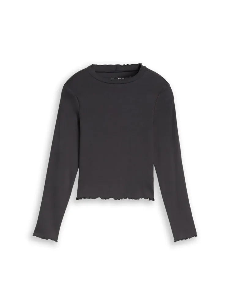 TOM TAILOR T-Shirt mit Rippstruktur
