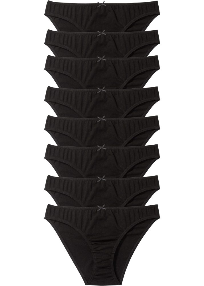 bonprix Slip Packung, 8 Stk. klassische Passform, einfarbig, aus Baumwolle, im 8er Pack