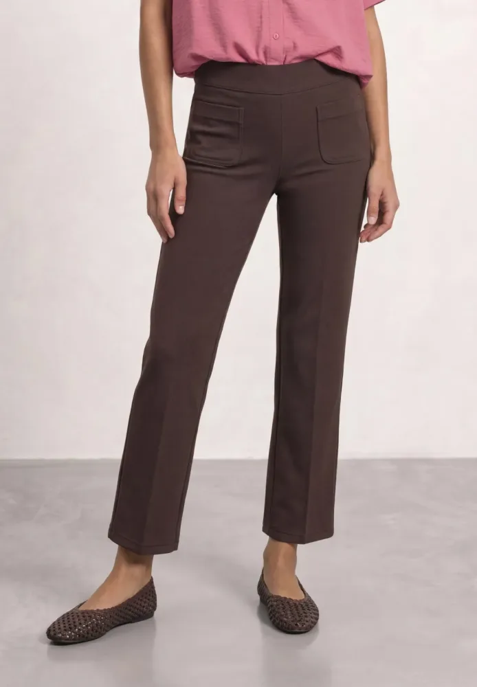High Waist Straight Leg Hose im Casual Fit
