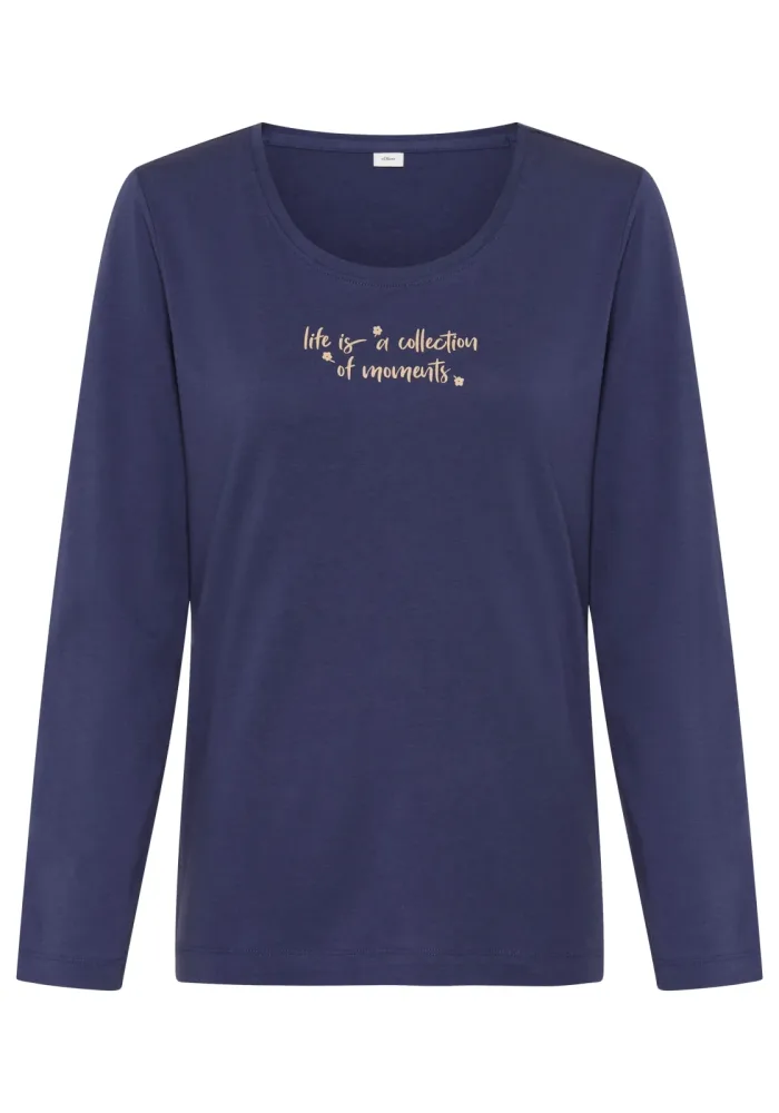 s.Oliver Pyjamaoberteil 1 mit Frontdruck