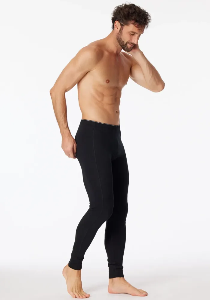 Schiesser - lange Unterhose, M, Schwarz