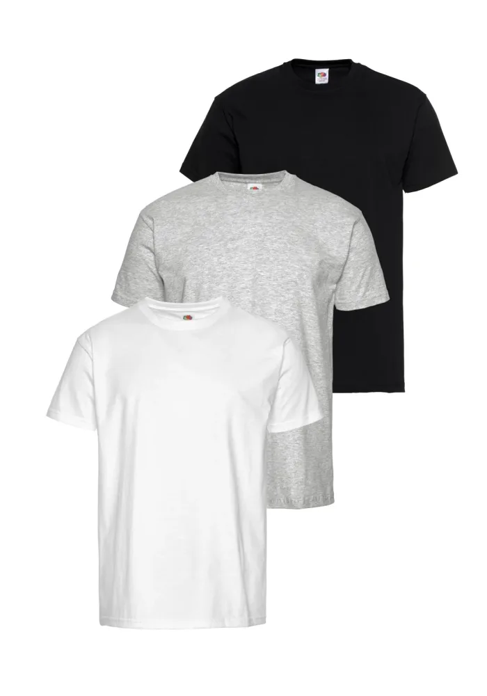 Fruit of the Loom T-Shirt Packung, 3 Stk. mit Rundhalsausschnitt