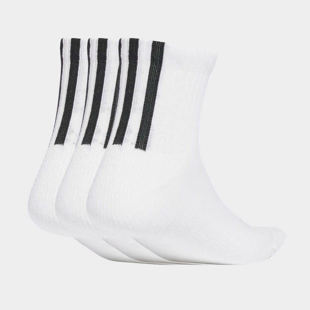 adidas - Quarter 3 Back Stripes Socken 3 Paare, für Damen, Weiss, Größe XL