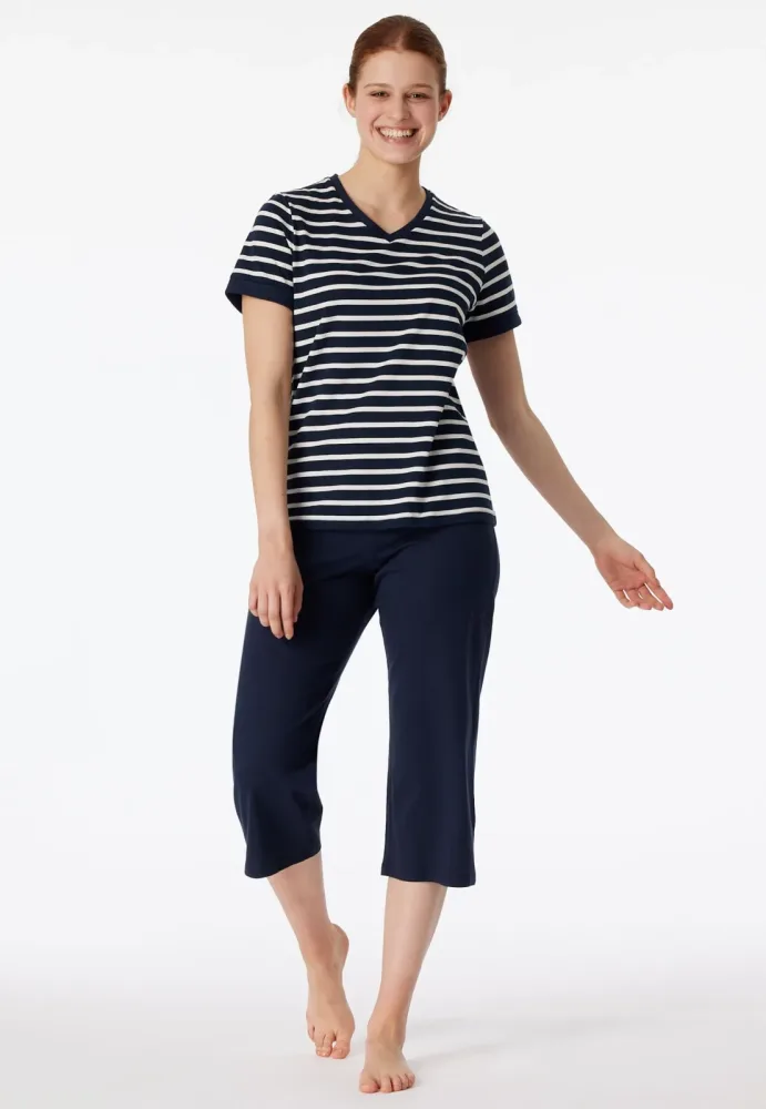 Schiesser - Pyjama, für Damen, Blau, Größe 42