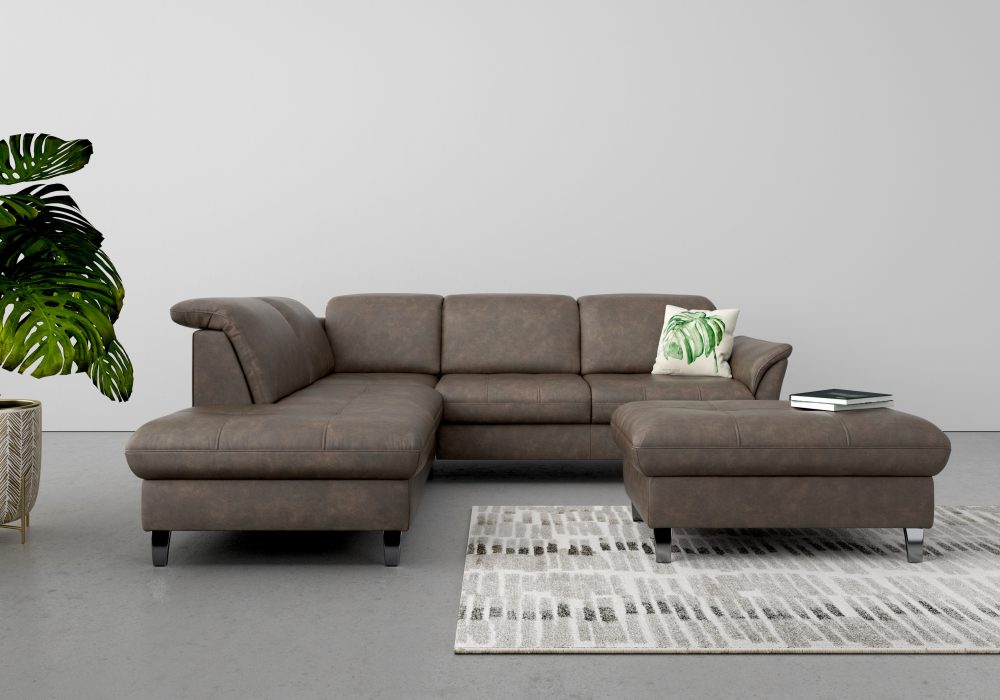 sit&more Ecksofa, wahlweise mit Kopfteilverstellung, Bettfunktion und Stauraum