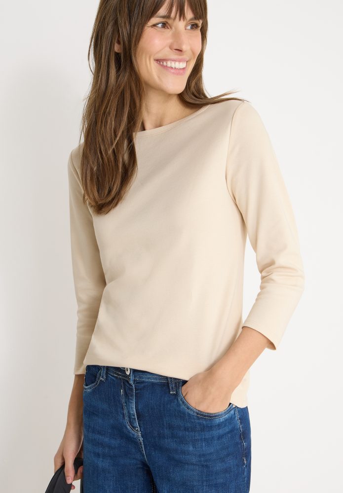 Cecil 3/4-Arm-Shirt mit U-Boot-Ausschnitt