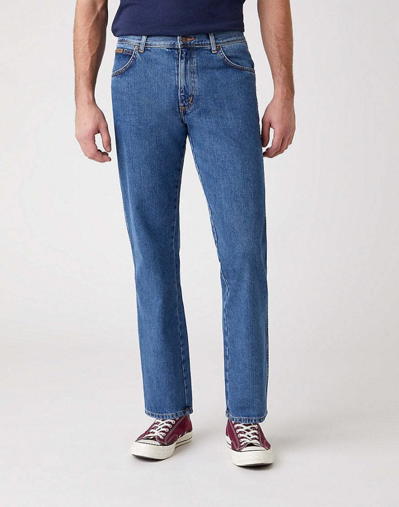 Wrangler - Jeans Straight Leg Texas, für Herren, Blau Denim, Größe W34/L32