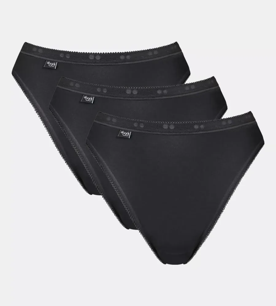Sloggi - Slip  3er Pack Stretch, 44, Schwarz