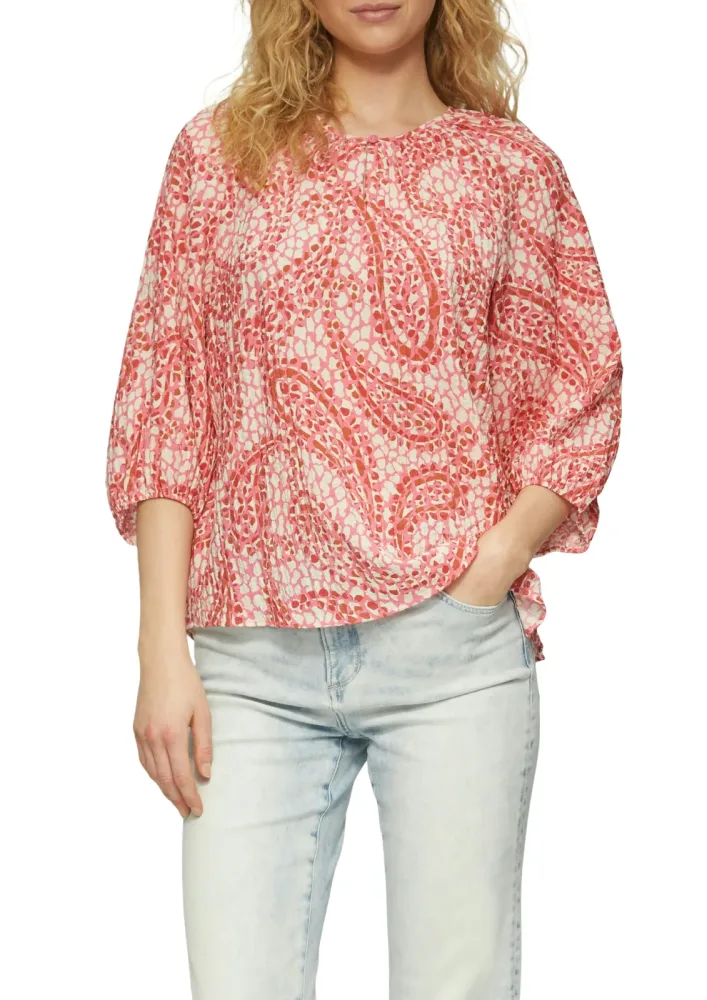 s.Oliver Klassische Bluse mit All-Over Print