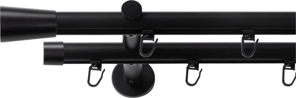 SN DECO GROUP Gardinenstange Ø 19 mm 2 läufig-läufig Fixmass;kürzbar