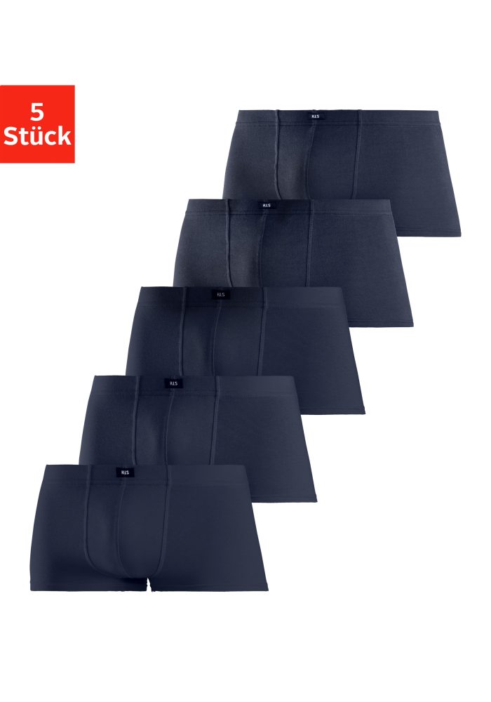 H.I.S Hipster Packung, 5 Stk. knapp sitzende Boxershorts aus Baumwollstretch