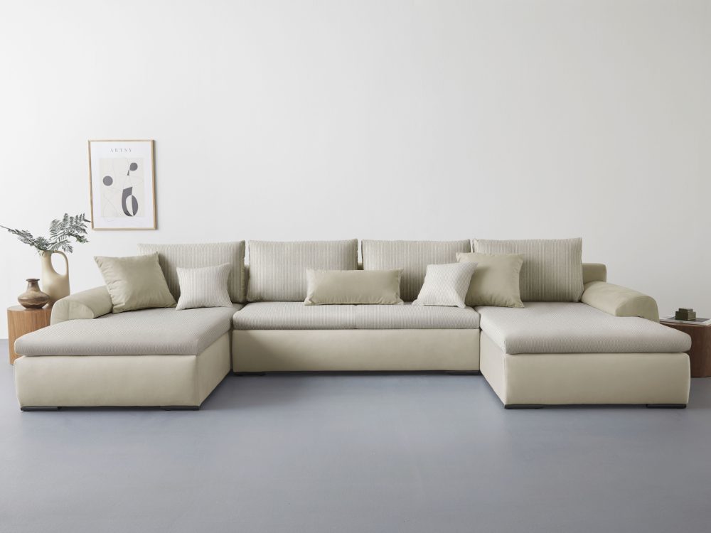 Home affaire Wohnlandschaft »Win«, wahlweise mit Bettfunktion und Bettkasten