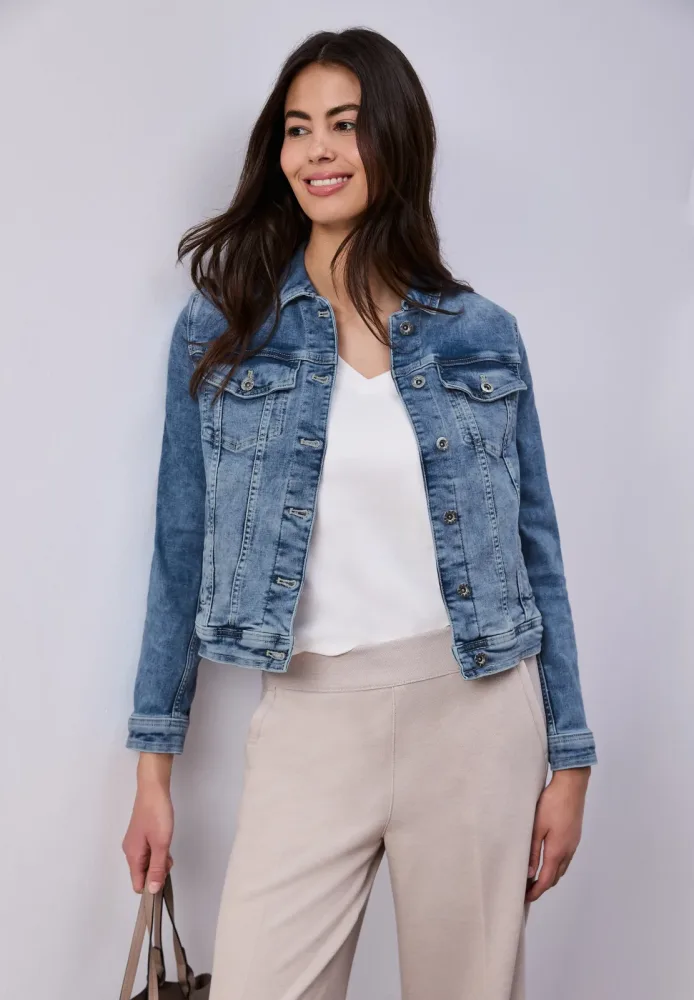 STREET ONE Jeansjacke mit Brust Taschen