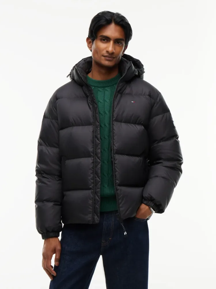 Tommy Jeans - Daunenjacke mit Kapuze, für Herren, Black, Größe S