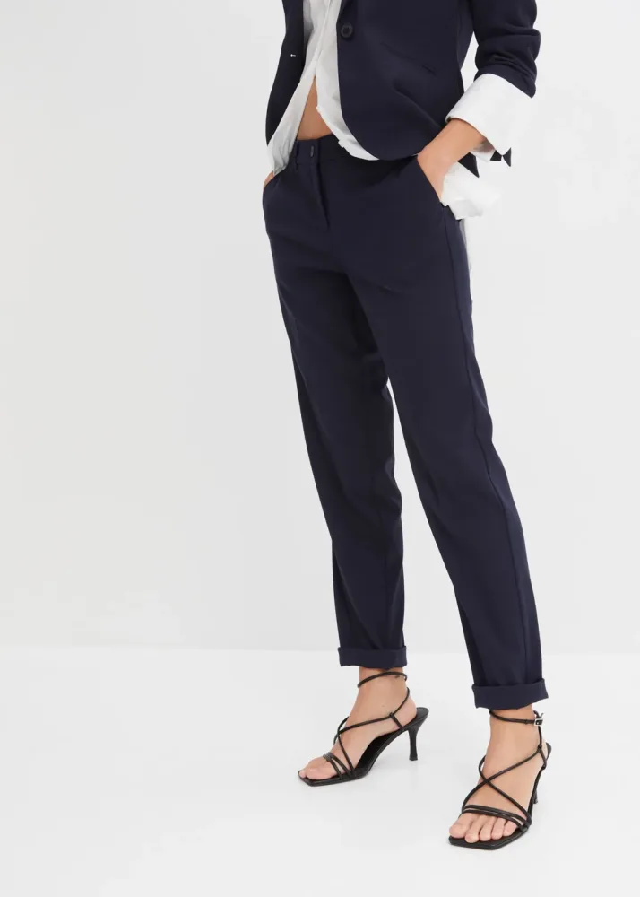 bonprix Anzughose Slim fit Passform, mit Stretchanteil, mit Bügelfalte