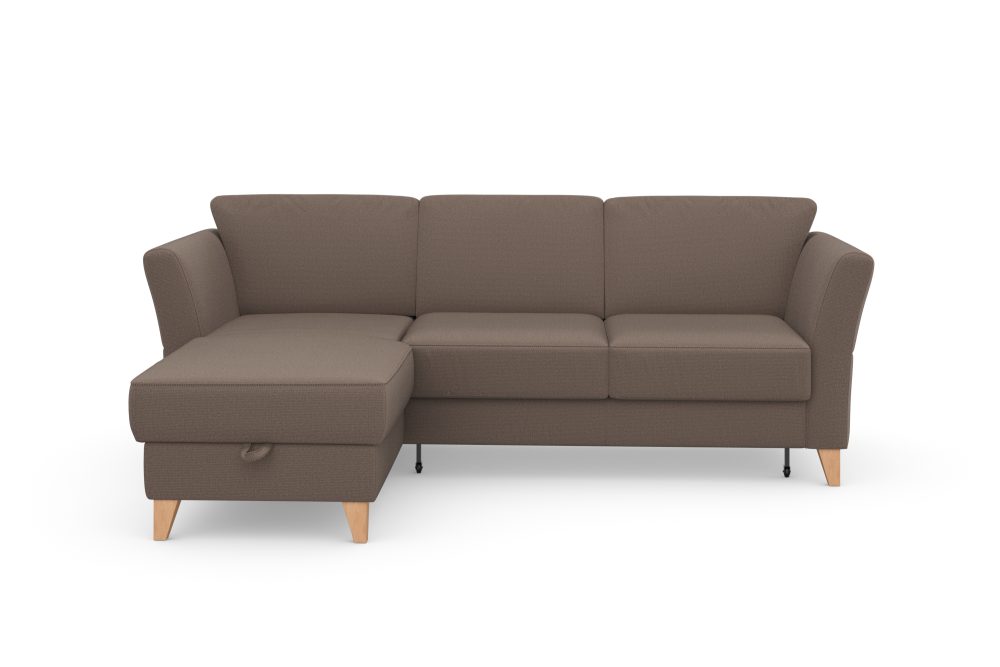 sit&more Ecksofa »Visby«, Wahlweise mit Bettfunktion und Bettkasten, frei im Raum stellbar, mit Federkern, auch erhältlich in dem besonders leicht mit Wasser zu reinigendem 