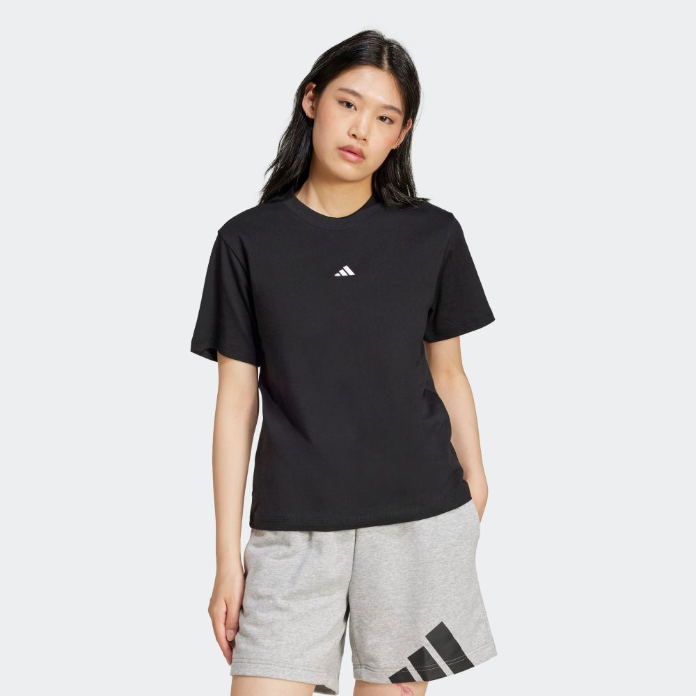 adidas - T-Shirt, kurzarm, für Damen, Black, Größe M