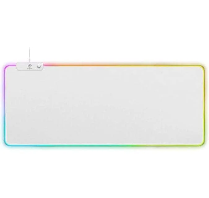 DELTACO RGB Gaming Mousepad GAM-079-W XL Wide, White