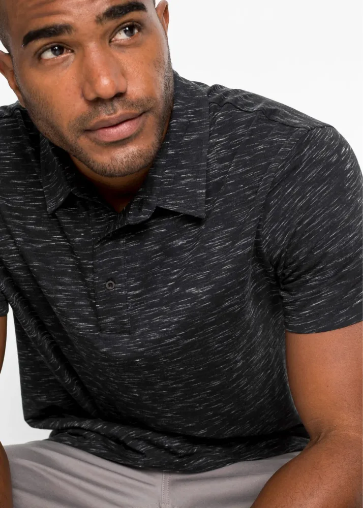 bonprix Poloshirt Regular Fit, Kurzarm, Kragen mit Knopfleiste
