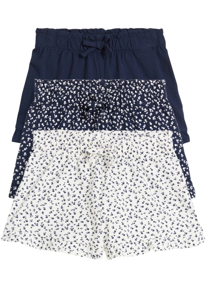 bonprix Shorts im 3er Pack, aus Baumwolle, in verschiedenen Grössen