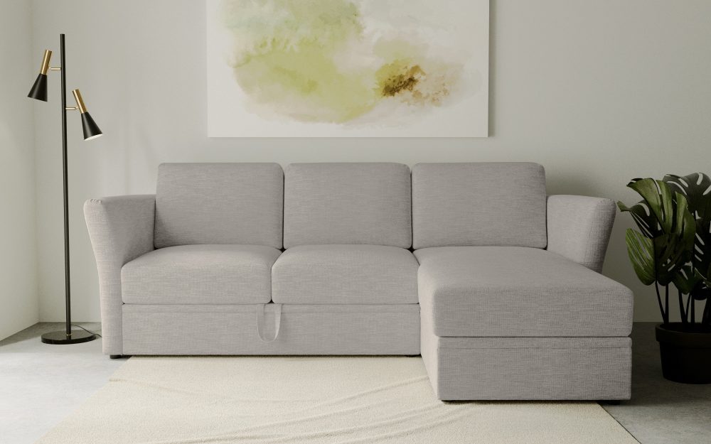 Home affaire Ecksofa »Lavars«, mit Bettfunktion und Stauraum, in zwei verschiedenen Bezugsqualitäten
