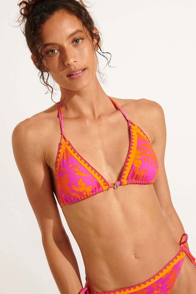 Bikini Oberteil, Triangel Damen Fuchsia XL