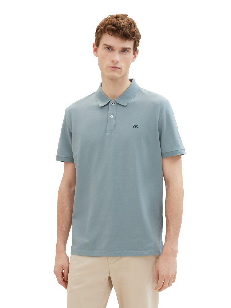 Tom Tailor - Polo Shirt, für Herren, Grau-Blau, Größe XL