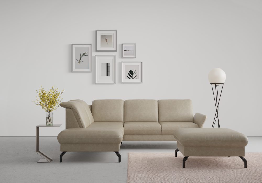 sit&more Ecksofa »Fashion«, wahlweise mit Kopfteilverstellung und Vorziehsitz, motorisch