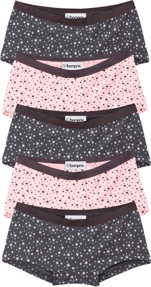 bonprix Panty Packung, 5 Stk. im 5er-Set, aus Baumwolle und Elasthan, körpernahe Passform
