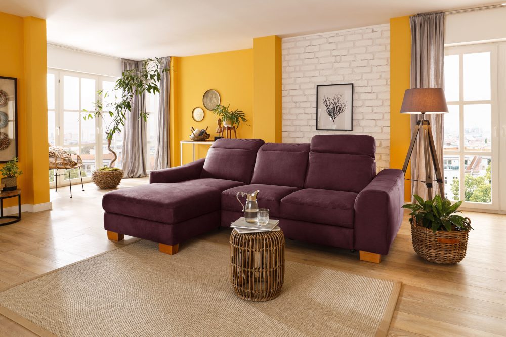 Home affaire Ecksofa »Dundee«, wahlweise mit Kopfteilverstellung und zusätzlich mit Bettfunktion und Bettkasten