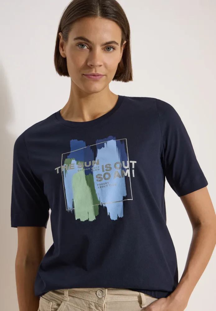Cecil Kurzarmshirt Sommershirt mit Print