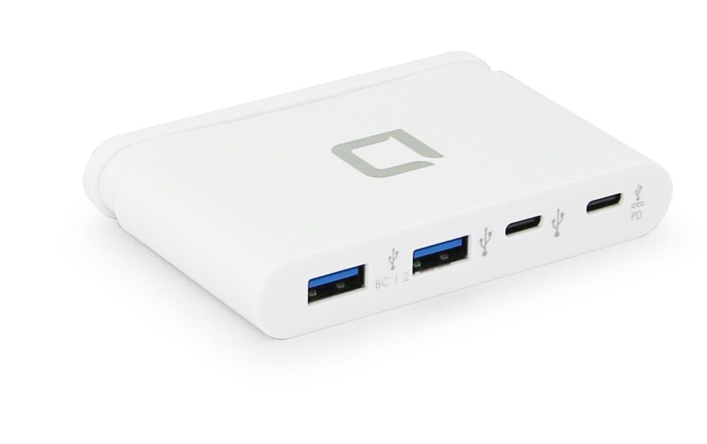 Dicota -  USB-C Portable Hub 4-in-1 D31731, Weiss