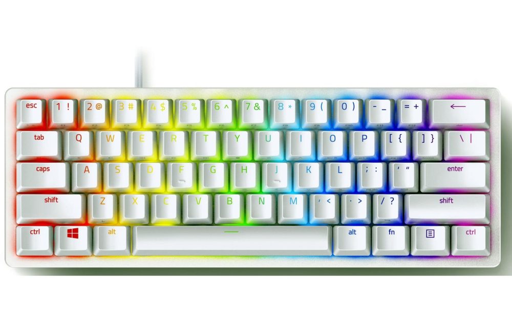 Razer - Huntsman Mini Mercury Gaming Keyboard - (Red Switch) - US-Englisch - weiss