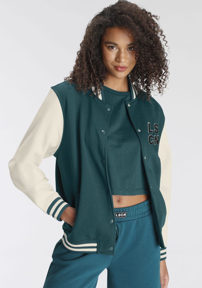 LASCANA Sweatjacke, im College Stil