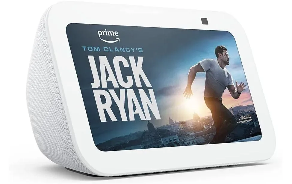 AMAZON Echo Show 5 (3. Gen.) Alexa-Smart-Display mit Smart-Home-Hub (44-mm-Breitbandlautsprecher), Weiss