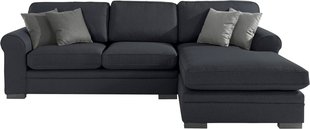 Timbers Ecksofa »Broughton«, weicher Sitzkomfort, incl. 4 Zierkissen, Keder