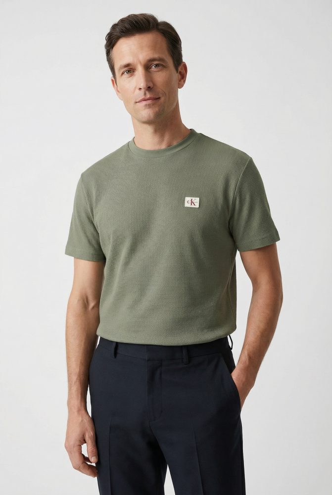 Calvin Klein Jeans - T-Shirt, für Herren, Olivegrün, Größe M