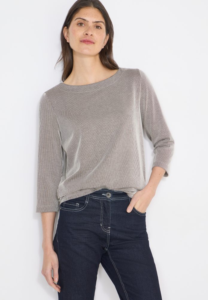 Cecil 3/4-Arm-Shirt mit Streifen Muster