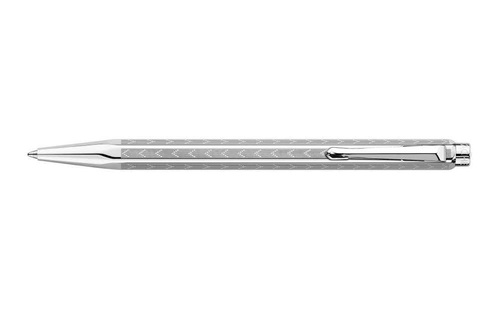 Personalisierbarer Chevron Caran d'Ache Ecridor Stylo versilbert mit Gravur