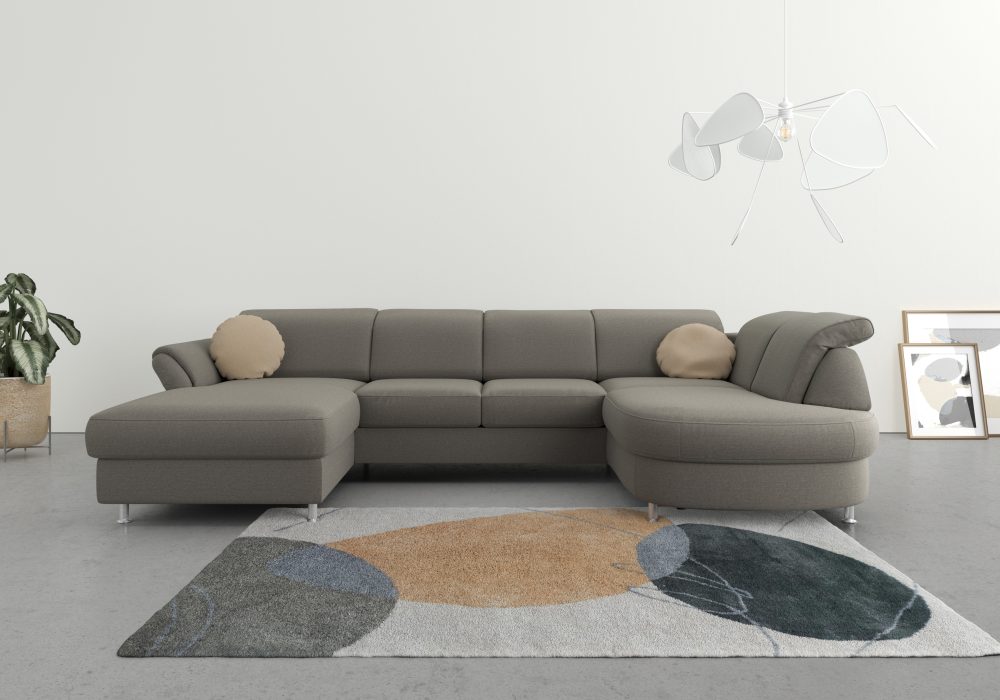 sit&more Wohnlandschaft, wahlweise mit Bettfunktion, Bettkasten und Kopf- und Armteilverstellung