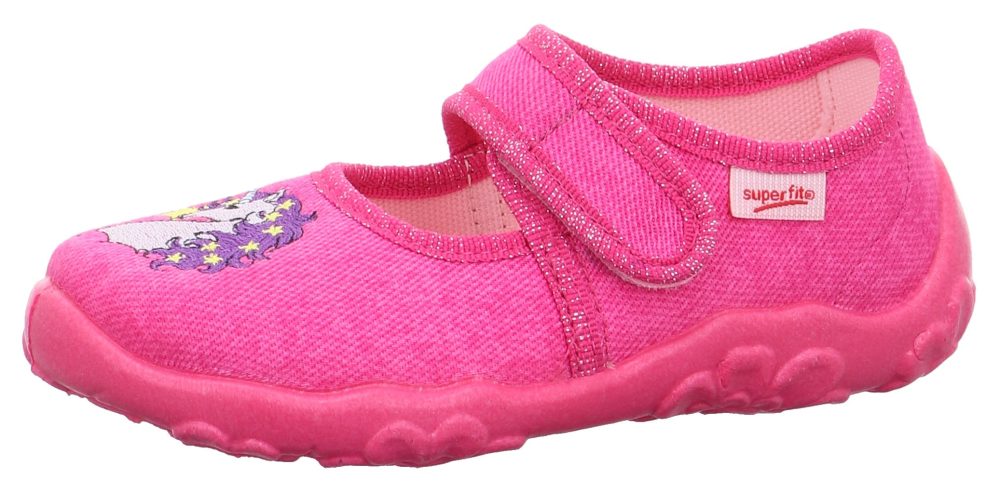 Superfit Spangen-Hausschuhe BONNY UNICORN STAR mit Glitzer in pink in Gr. 32