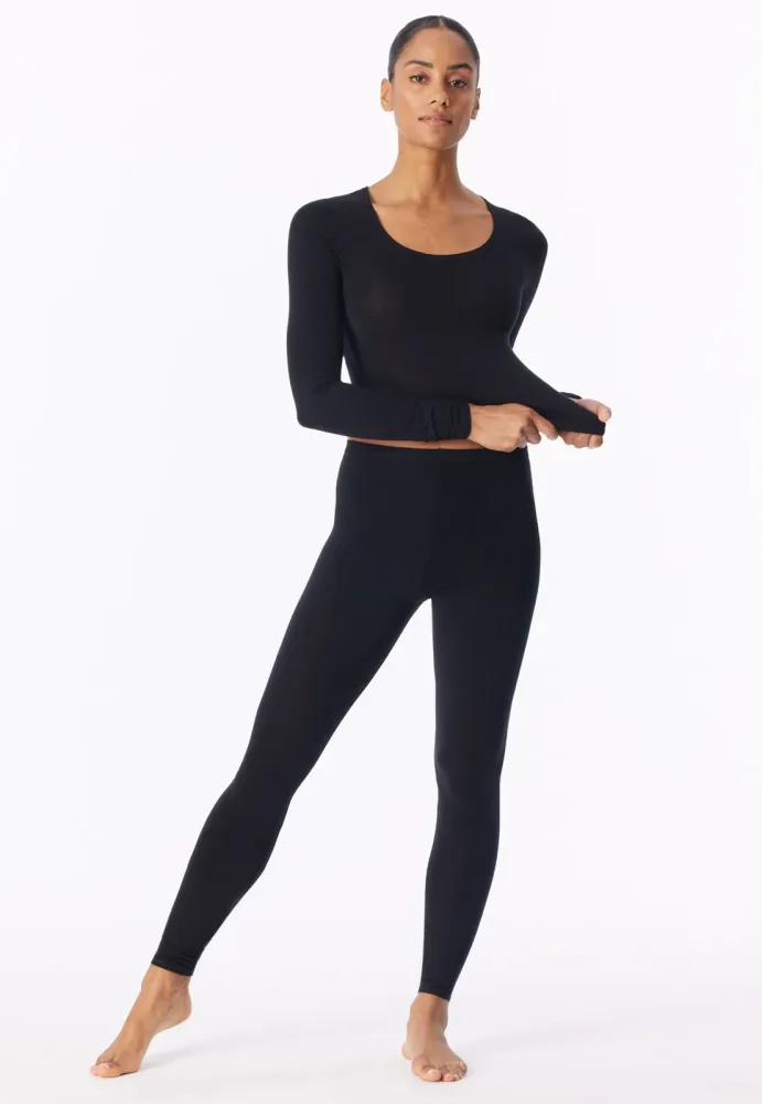 Schiesser - Personal Fit Leggings, für Damen, Schwarz, Größe M
