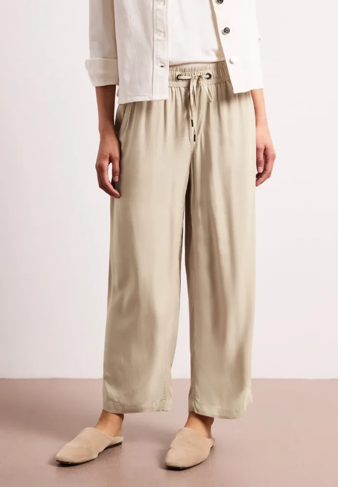 7/8 High Waist Wide Leg Hose im Loose Fit