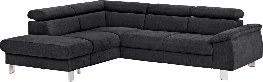 COTTA Ecksofa »Komaris«, inklusive Kopf- bzw. Rückenverstellung, wahlweise Bettfunktion, Bettkasten und RGB-LED-Beleuchtung