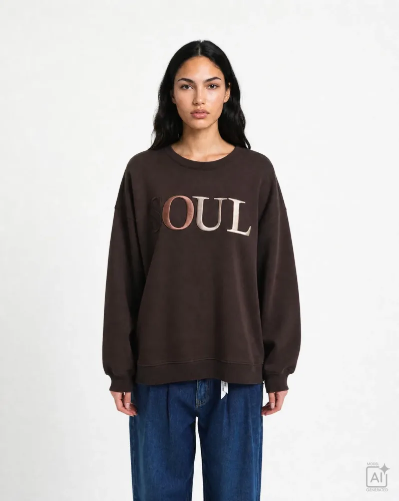 Smith & Soul Sweatshirt, mit 3D-Logoschriftzug, oversize