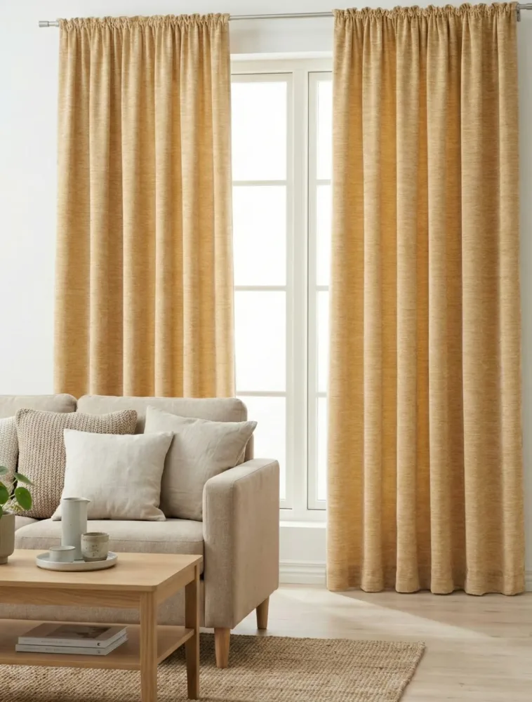 beige Vorhang 