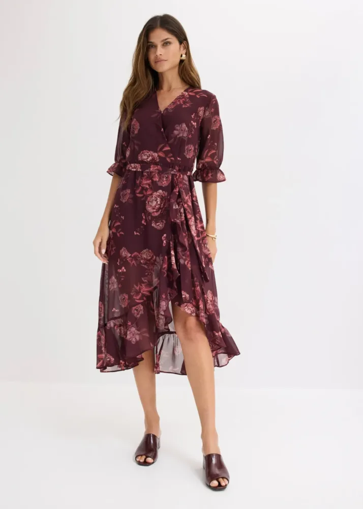 bonprix Chiffonkleidrot 44Damen