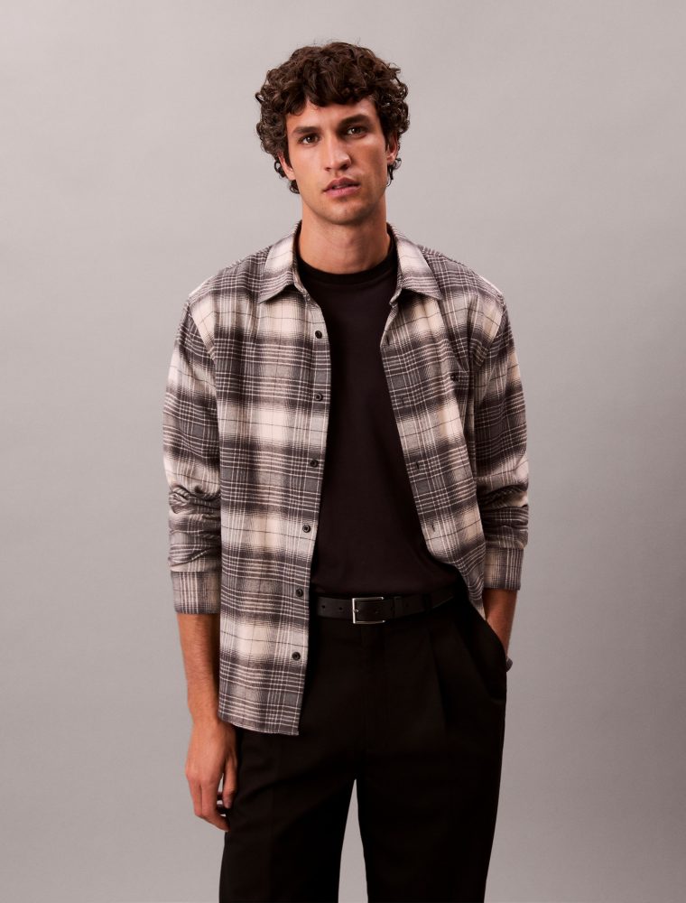 Calvin Klein Jeans - Hemd, langarm, für Herren, Black, Größe S